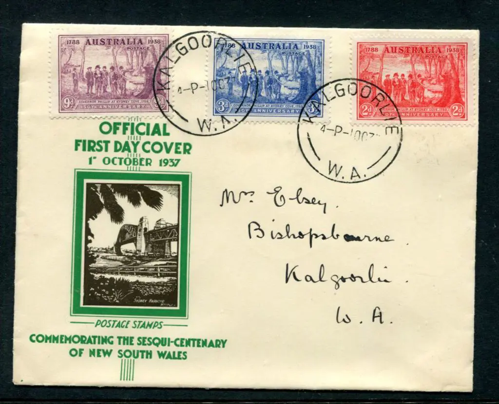 1937 (1st Oct) NSW Sesqui-Cent on Official Sydney ... Image 1++