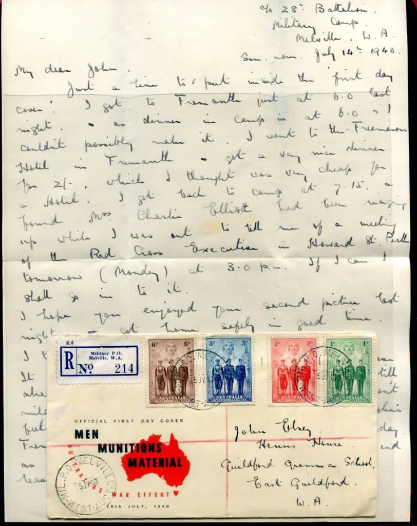 1940 (15th July) AIF set of 4 on "Men, Munitions, ... Image 1++