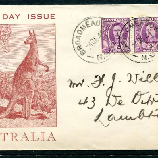 1944 (4th Dec) 2d purple KGVI defins on Kangaroo ...