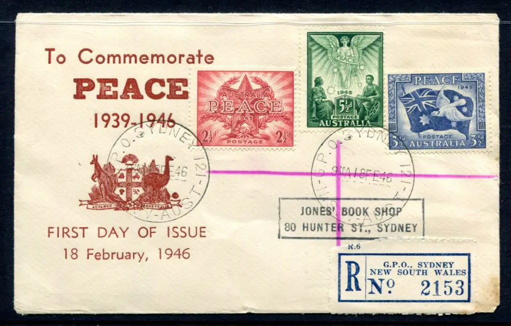 1946 (18th Feb) Peace set on unidentified Coat of ... Image 1++