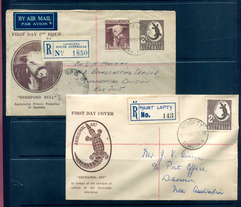 1948 (16th Feb) 1/3d bull & 2/- crocodile on ... Image 1++