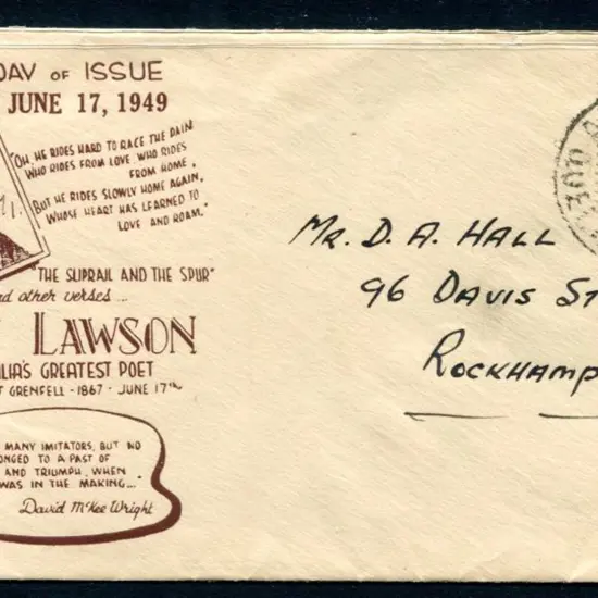 1949 (17th Jun) 2½d Lawson on Oxford Press, ...