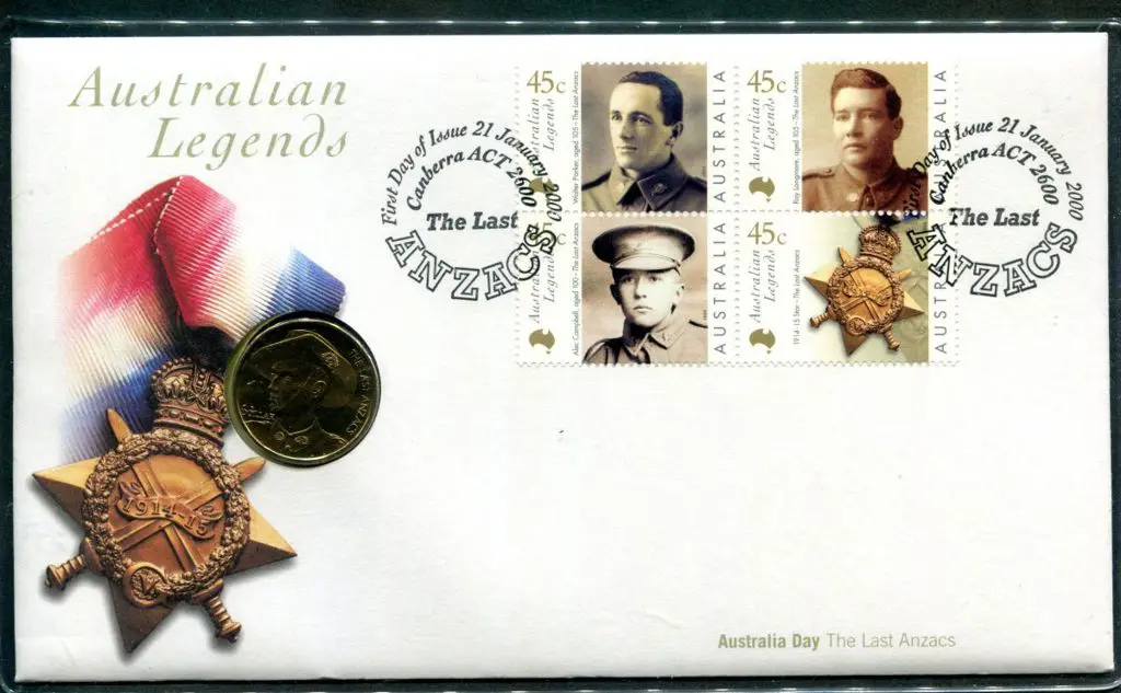 2000 (21st Jan) Australian Legends - ANZACS PNC ... Image 1++