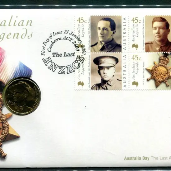 2000 (21st Jan) Australian Legends - ANZACS PNC ...