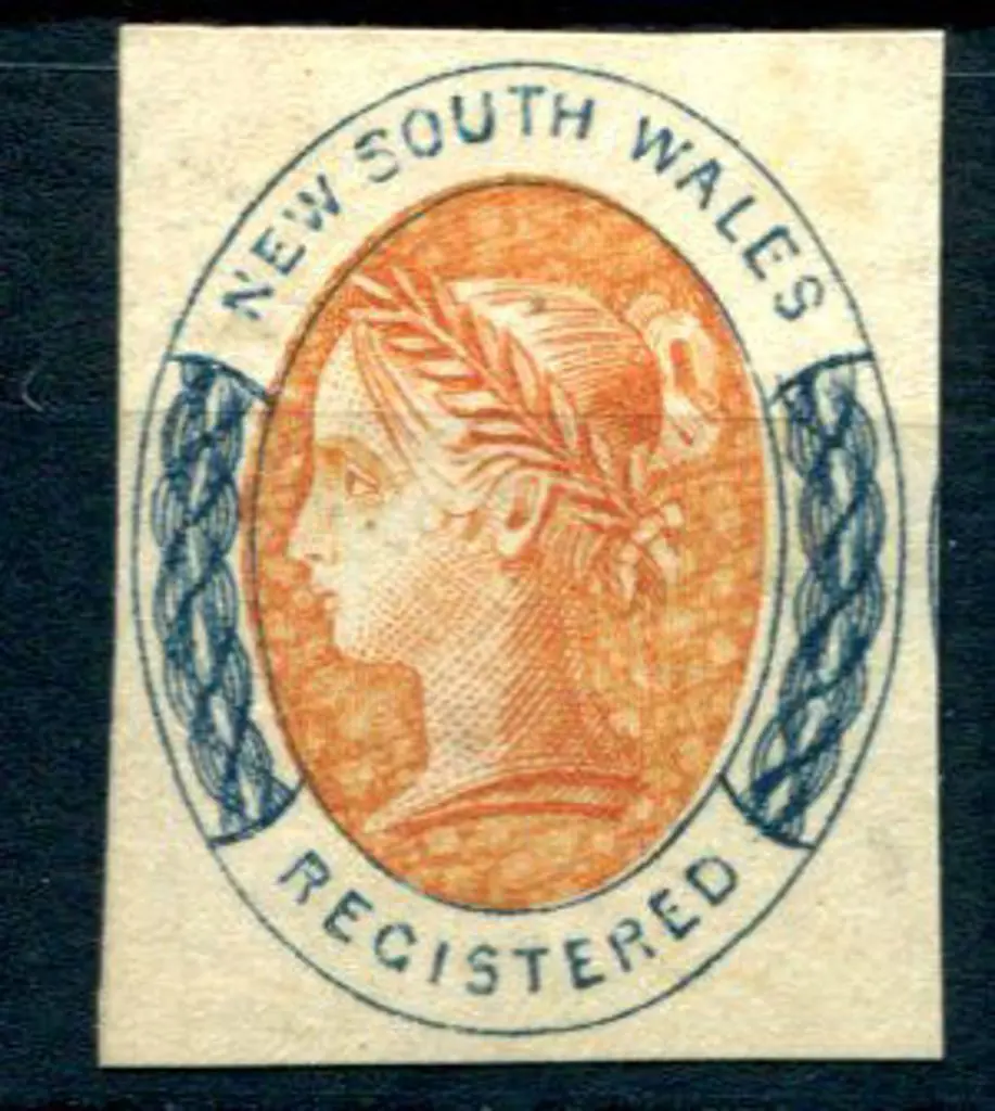 1856/59 (6d) "REGISTERED" salmon & indigo imperf ... Image 1++