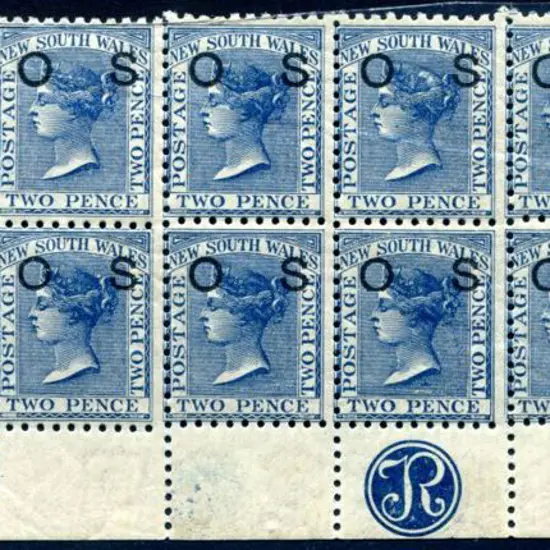1884 2d Prussian blue perf. 11x12 (SG 223f) ovptd ...