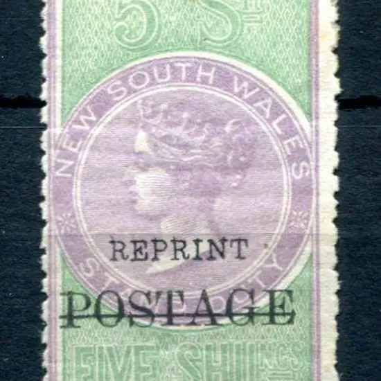 1885/86 5/- lilac & green perf 12x10 ovptd ...