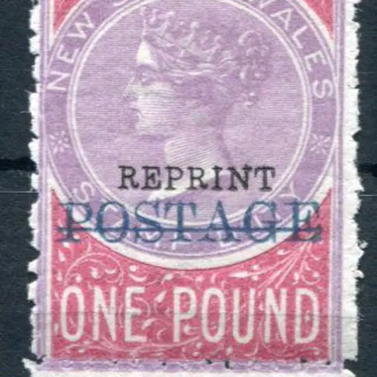 1885/86 £1 lilac & claret, perf. 12x10 ovptd ...