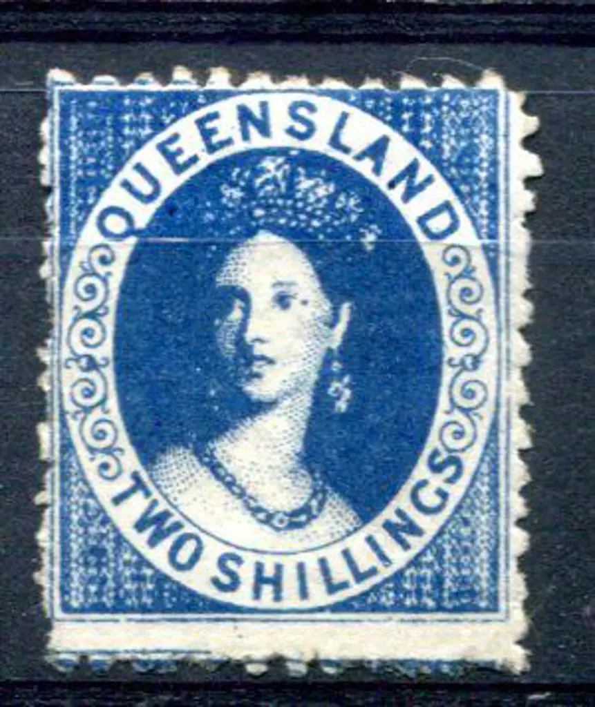 1880 2/- deep blue. MVLH. Characteristic rough ... Image 1++