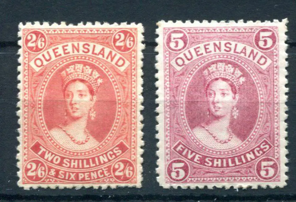1886 2/6d vermilion with a couple short perfs at ... Image 1++