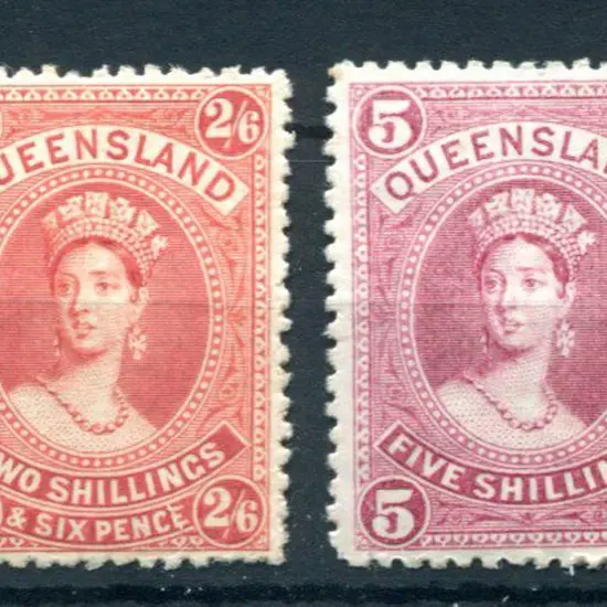 1886 2/6d vermilion with a couple short perfs at ...