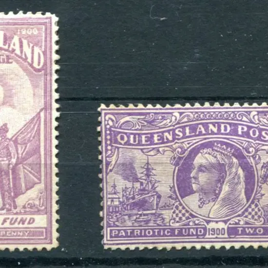 1900 Patriotic Fund pair. Unused with part o.g.. ...