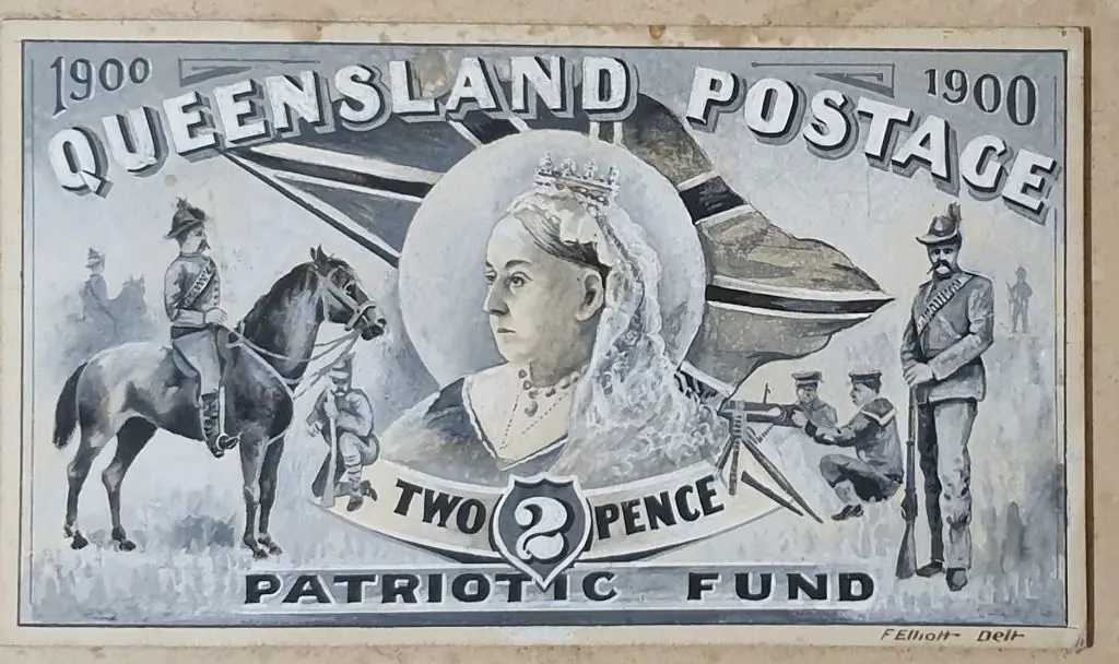 1900 Patriotic Fund. Original artist's hand ... Image 1++