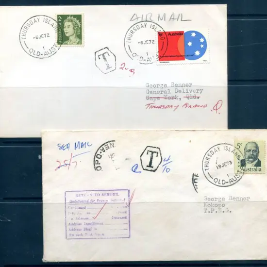 1972 & 1973 covers with Thursday Island cds's both ...
