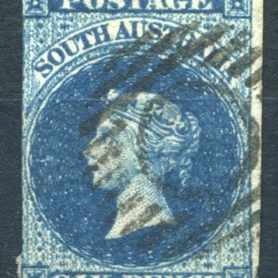 1855 6d deep blue QV fine used by barred circle ...