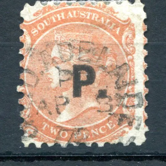 1876 2d orange-red with "P" (Police) Departmental ...