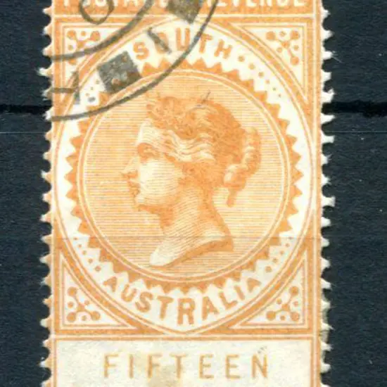 1886/96 15/- brownish yellow perf. 11½-12½. F/U ...