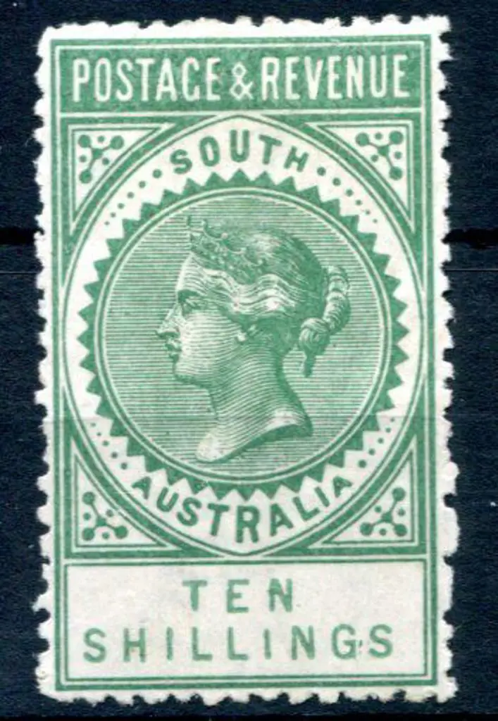 1886/96 10/- green perf. 11½-12½. Fresh MLH. SG ... Image 1++