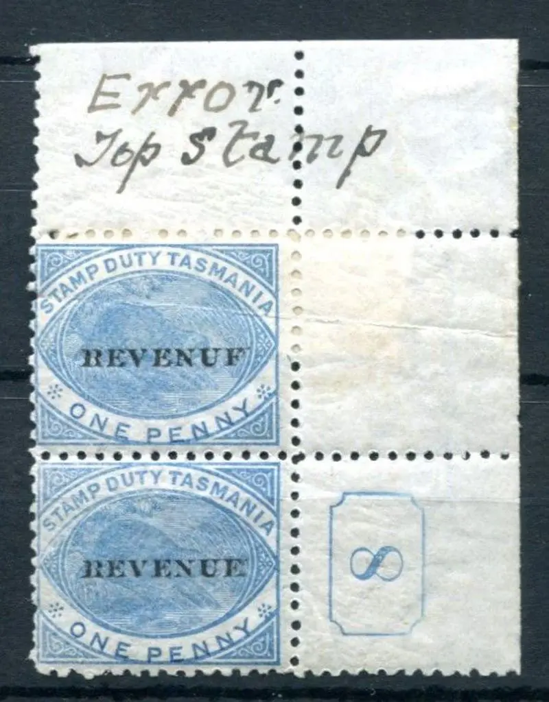 1880 1d slate "REVENUE" ovptd top right corner ... Image 1++