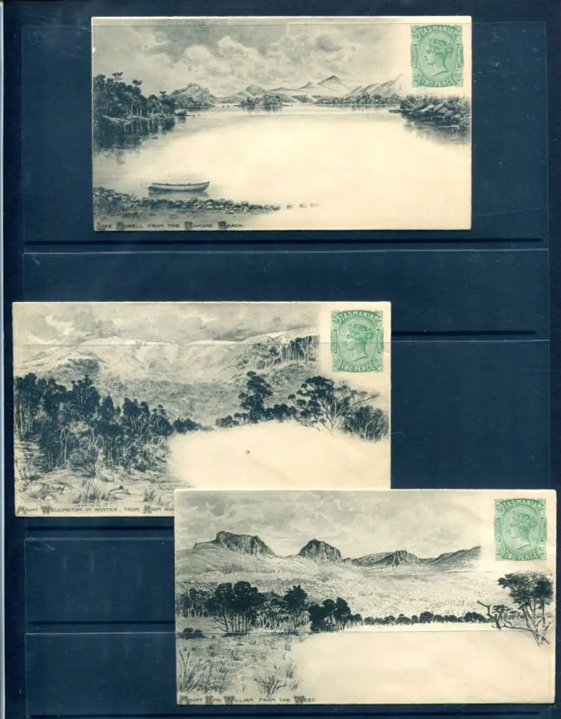 1898 2d green QV sideface Pictorial Envelopes ... Image 1++