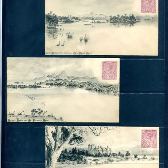 1898 2½d lilac QV sideface Pictorial Envelopes ...