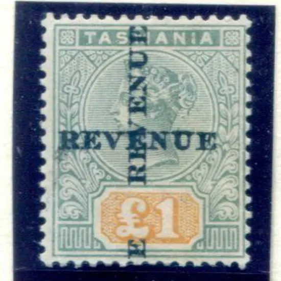 1900 £1 green & yellow with "REVENUE" ovpt twice, ...