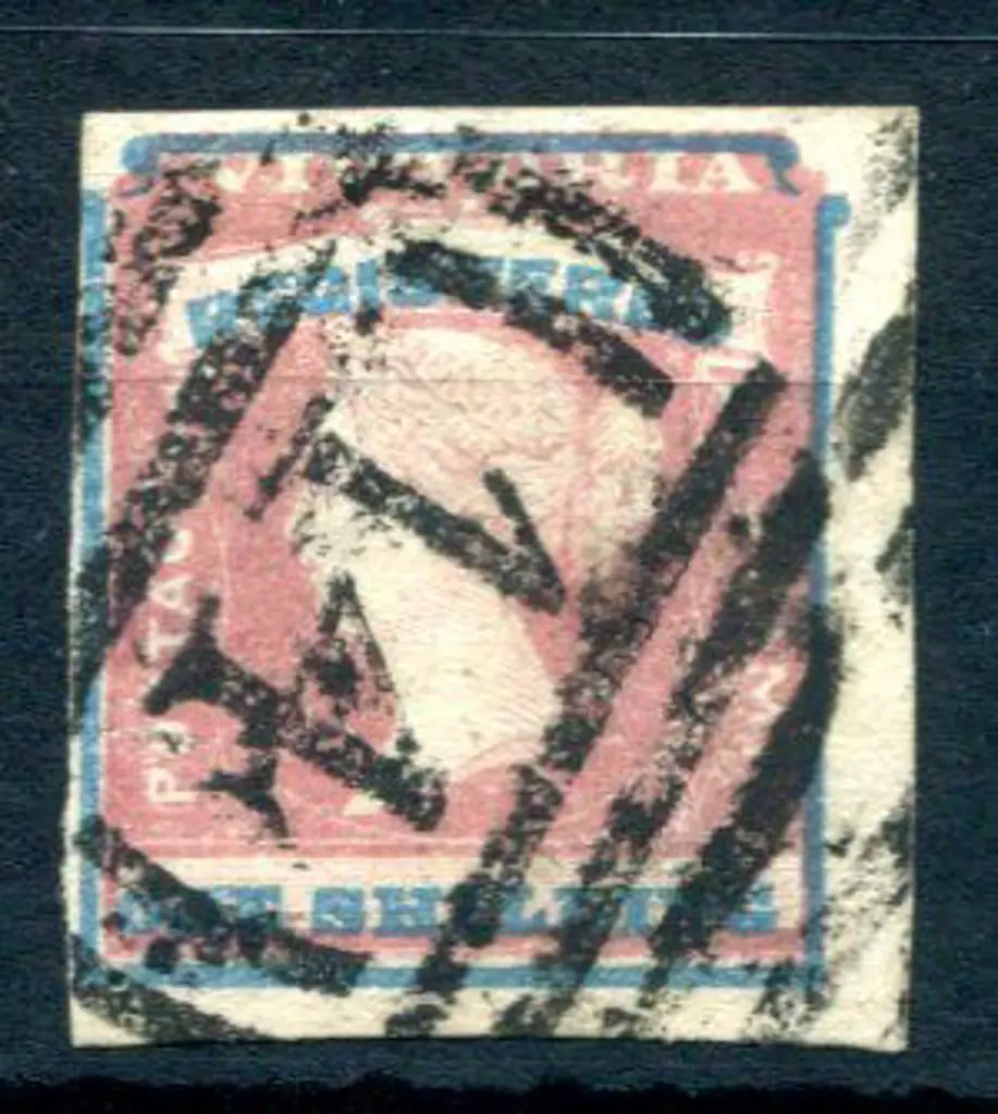 1854/55 1/- (Registered) rose pink & blue with ... Image 1++