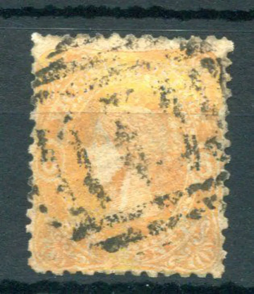 1860/66 6d orange, perf 12 with Six Pence wmk. ... Image 1++