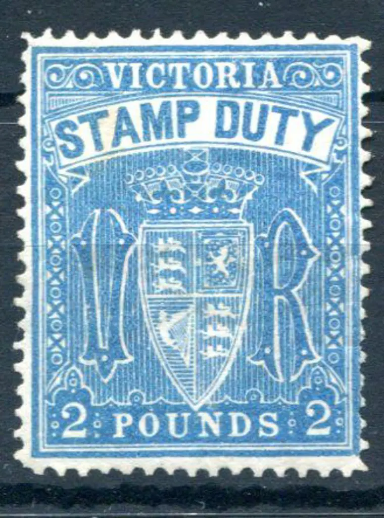 1884 £2 blue Stamp Duty, perf 12½. Slightly ... Image 1++
