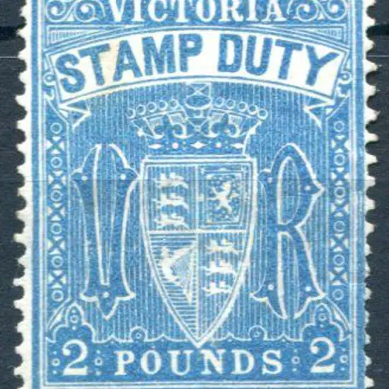 1884 £2 blue Stamp Duty, perf 12½. Slightly ...