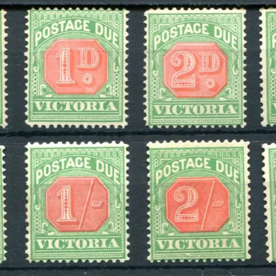 1900/04 Postage Dues range in 1903 scarlet & deep ...