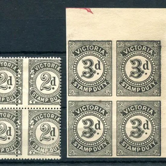 1904 2d Stamp Duty Proof in black with vertical ...