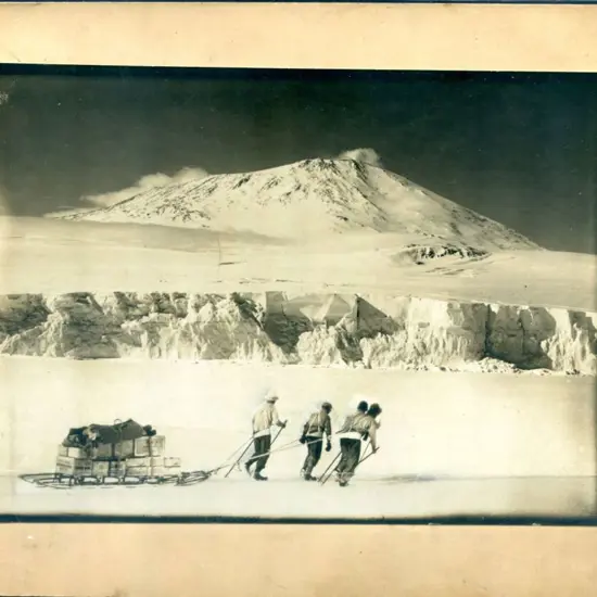 Undated b&w card mounted photo showing 4 ...