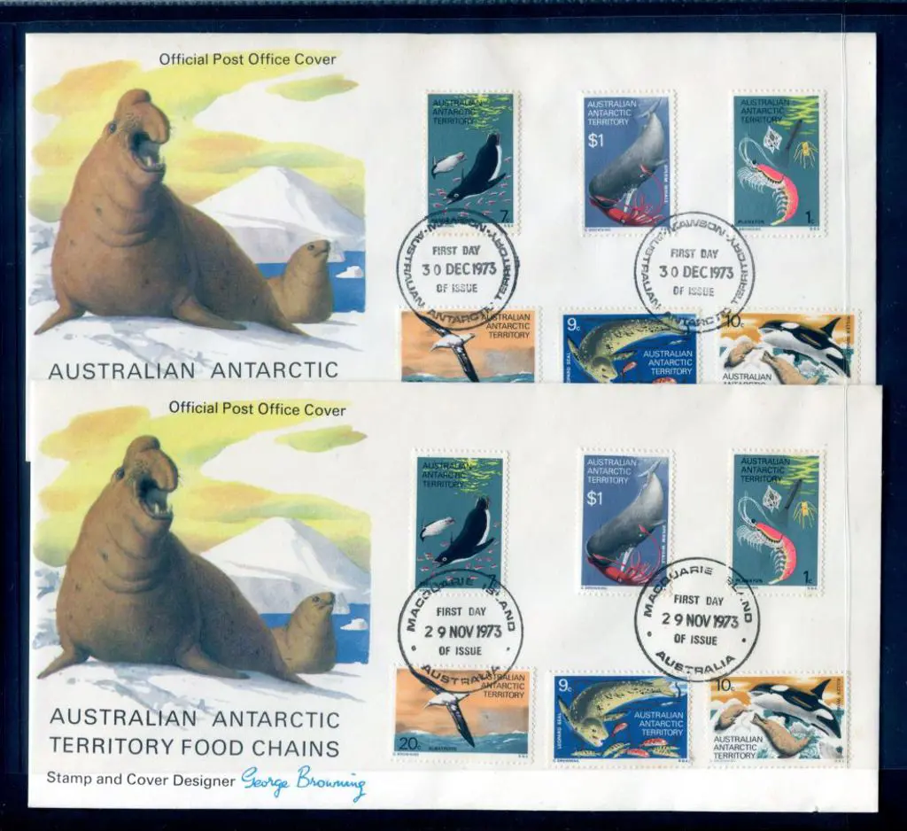 1973 1c to $1 Territory Food Chains set of 12 on ... Image 1++