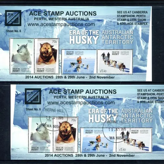 2014 Husky Era M/S's ovptd "ACE STAMP AUCTIONS" ...