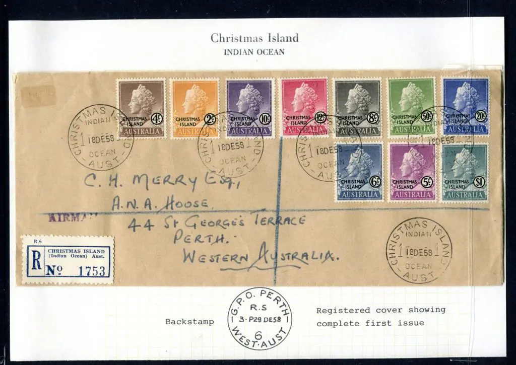 1958 (18th Dec) QEII "CHRISTMAS ISLAND" ovptd set ... Image 1++