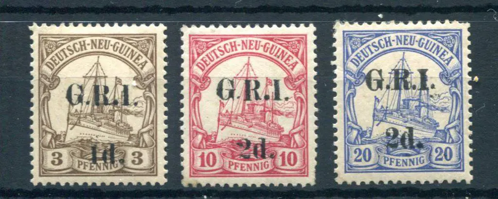 1914/15 "G.R.I." & new value ovptd on German New ... Image 1++