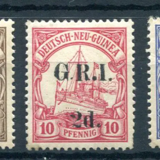 1914/15 "G.R.I." & new value ovptd on German New ...