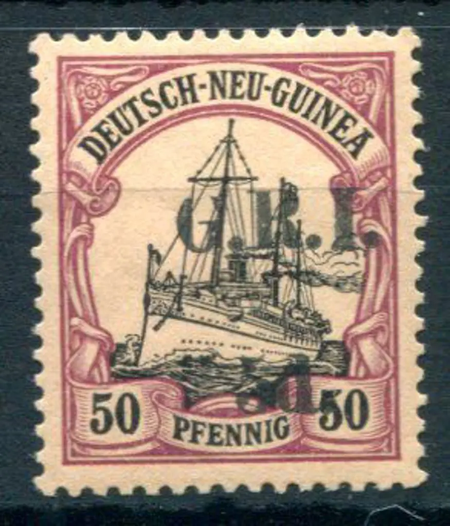 1914/15 "G.R.I. 5d." on 50pf black & purple on ... Image 1++