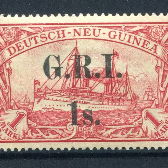 1914/15 "G.R.I." & "1s." ovptd on German New ...
