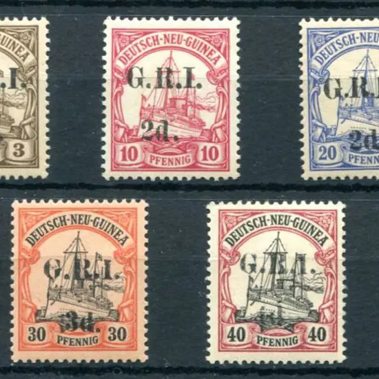 1914/15 "G.R.I." & new value ovptd on German New ...