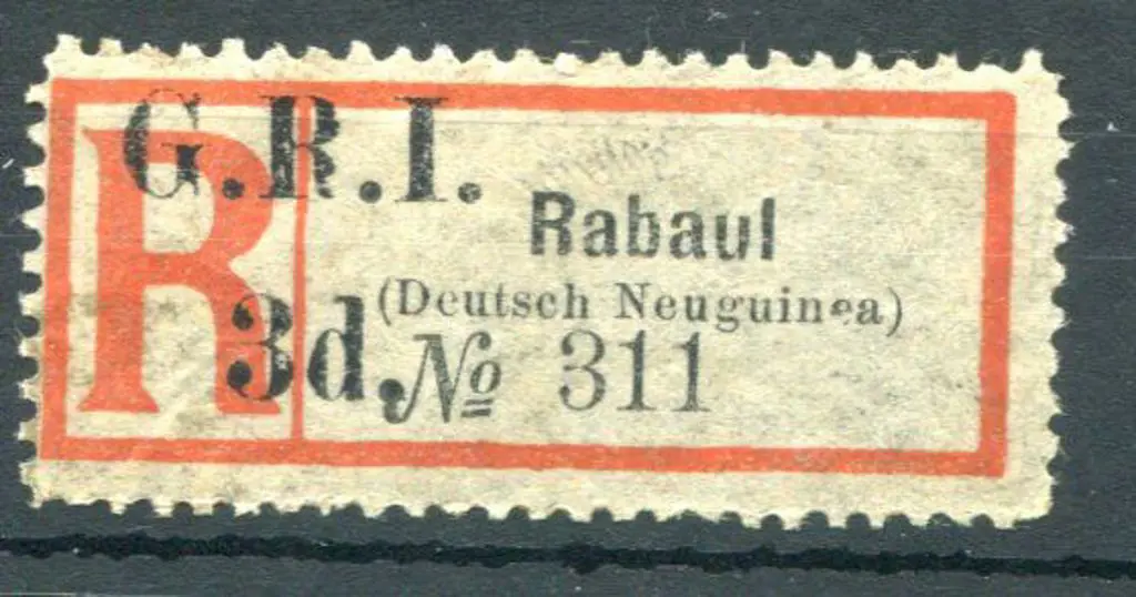 1915 "G.R.I. 3d." Surcharge on "Rabaul" ... Image 1++