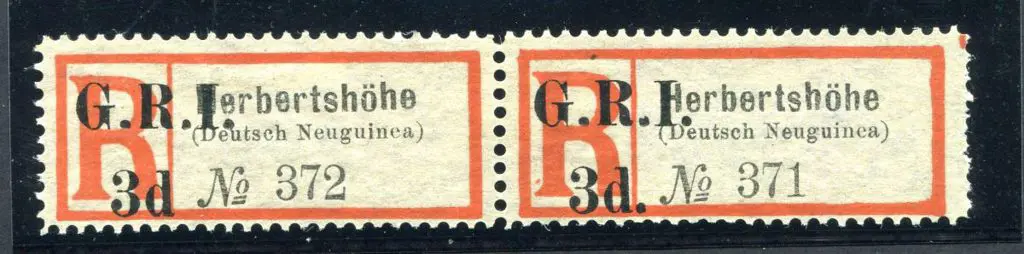 1915 "G.R.I. 3d." Surcharge on "Herbertshohe" ... Image 1++