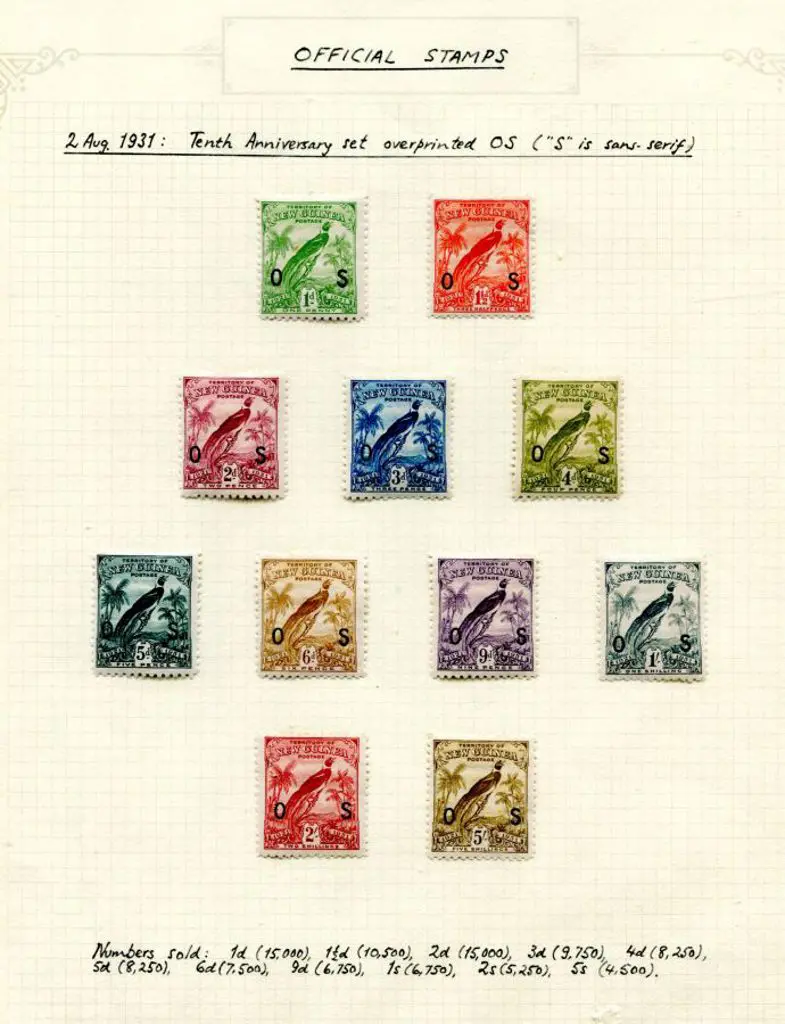 1931 10th Anniv & 1932-34 undated "OS" sets. Fresh ... Image 1++