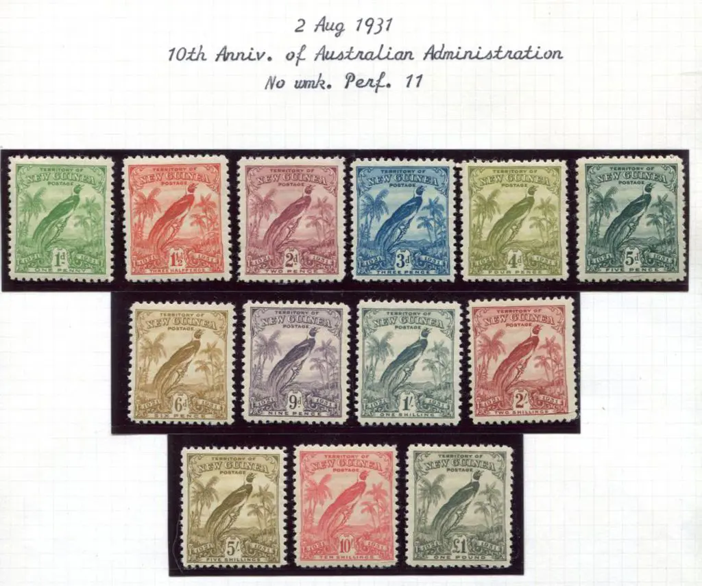 1931 Tenth Anniv Aust Admin set of 13 to £1. Fresh ... Image 1++