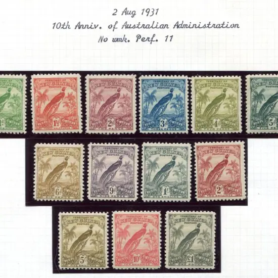 1931 Tenth Anniv Aust Admin set of 13 to £1. Fresh ...