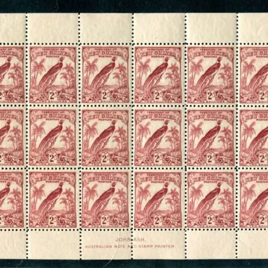 1932/34 2/- dull lake in full sheet of 30. Fine ...
