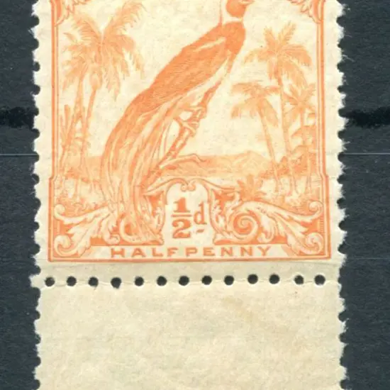 1932 ½d orange BOP undated with bottom margin. ...