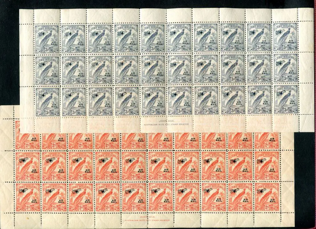 1932/34 2d vermilion & 3d undated Airmails in full ... Image 1++