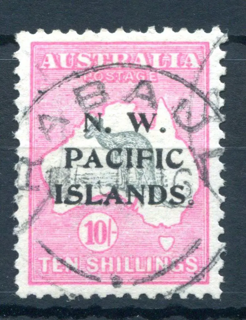1915/16 10/- grey & pink fine used with "socked on ... Image 1++